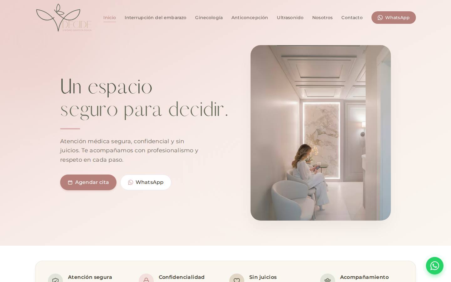 DECIDE Ginecologia, Healthcare Static Site, live in production